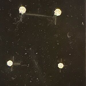 2 pair Elegant Silver Stud Moissanite Diamond Earrings